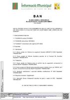 Ban Ple ordinari 15/12/2022