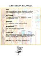 El fons de la Biblioteca El fons de la Biblioteca