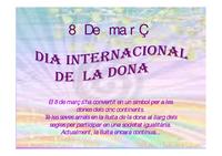 Document del Dia Internacional de la dona treballadora - 2013 Document del Dia Internacional de la dona treballadora - 2013
