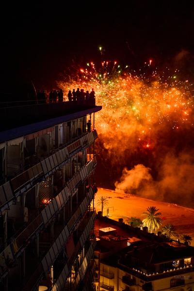 Focs artificials en honor a Sant Pere i Sant Pau