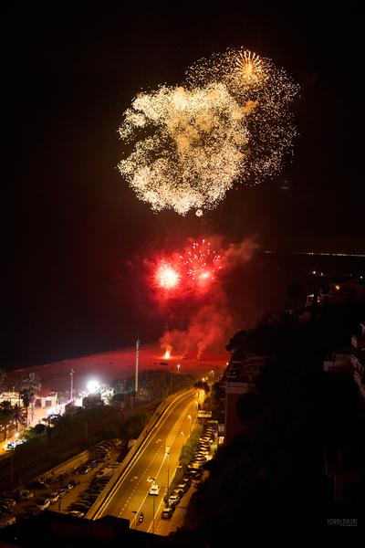 Focs artificials en honor a Sant Pere i Sant Pau