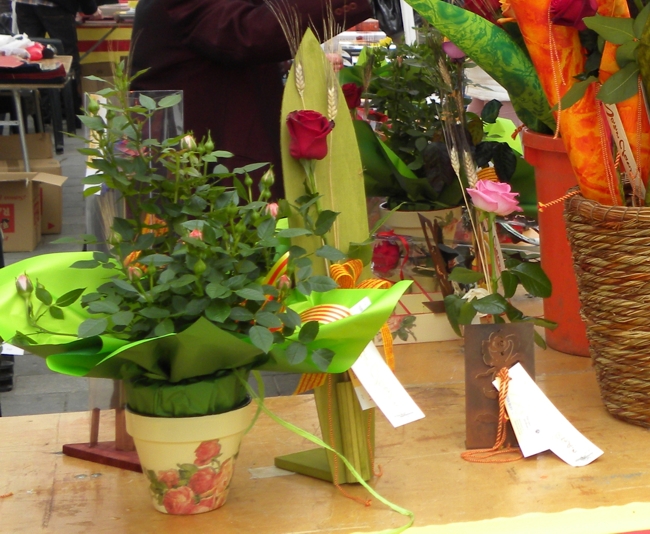 roses a la diada de Sant Jordi