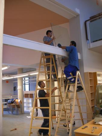 obres a la biblioteca