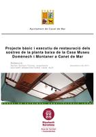 Projecte Obres restauració sostre planta baixa Casa museu (part 1)