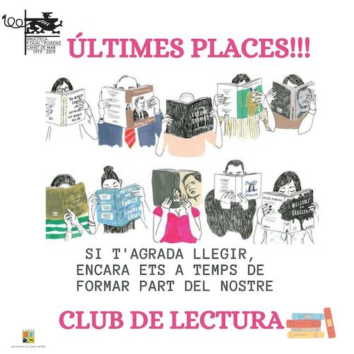 Últimes places al Club de lectura