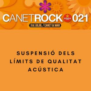 suspensi&oacute; l&iacute;mit ac&uacute;stica Canet Rock