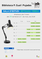 Sala estudi febrer - mar&ccedil; 2024
