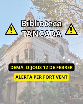 biblioteca tancada 12 febrer