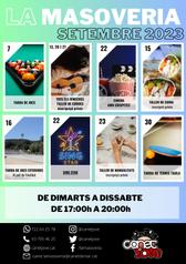 Activitats Setembre 2023 - La Masoveria