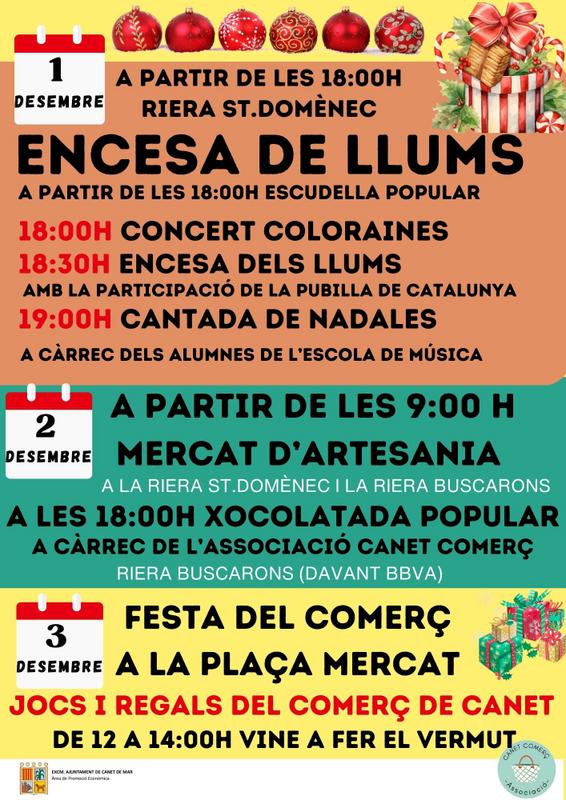 cartell de Promoció Econòmica 1 2 3 festa comerç