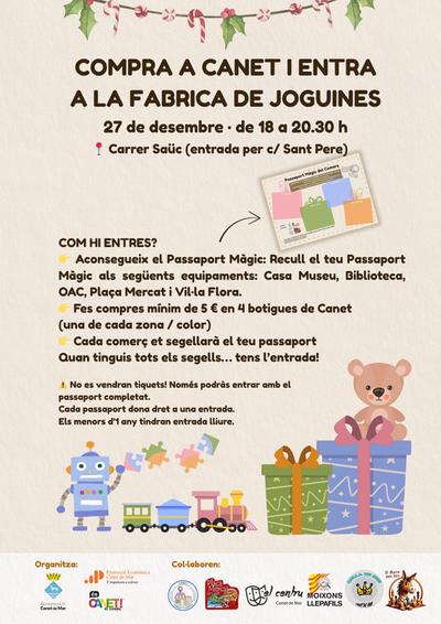 Cartell fàbrica de joguines