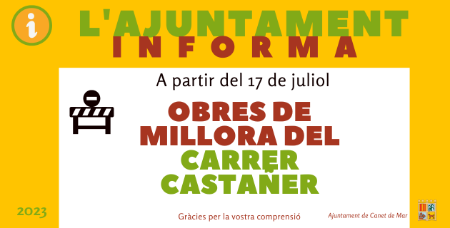 Obres carrer Castaer - juliol 2023