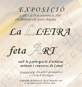 cartell exposició La lletra feta art