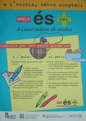 Cartell camnpanya menys és més Cartell camnpanya menys és més