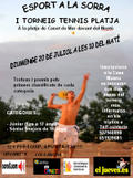 Cartell tennis platja Cartell tennis platja