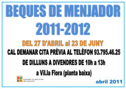 Beques menjador - curs 2011 2012