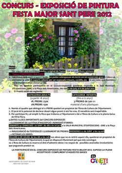 Cartell bases concurs Sant Pere pintura - 2012