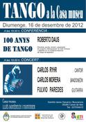 Cartell Tango al museu - desembre 2012