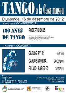 Cartell Tango al museu - desembre 2012