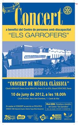 Cartell concert Garrofers juny 2012