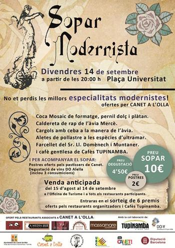Cartell sopar popular modernista 2012