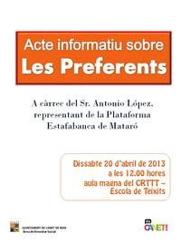 Sessi&oacute; informativa preferents