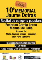 Cartell Xè Memorial Jaume Dotras gener 2013