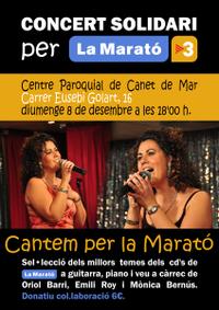 Cartell concert pro Marató TV3 - 2013