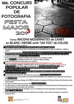 Cartell concurs fotografia festa major 2013