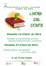 Cartell hora del conte - abril 2013