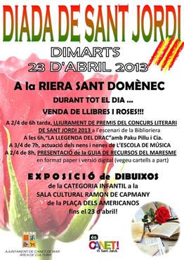 Cartell Sant Jordi 2013