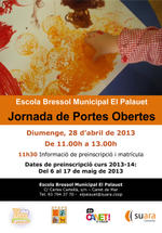 Cartell portes obertes Palauet 2013