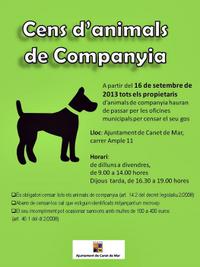 Cartell cens gossos - 2013