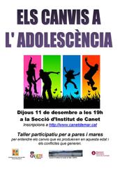 Cartell xerrada adolescència - desembre 2014