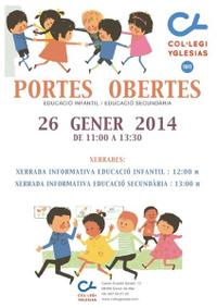 Cartell portes obertes Yglesias - 2014