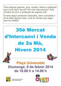 Cartell mercat intercanvi - hivern 2014