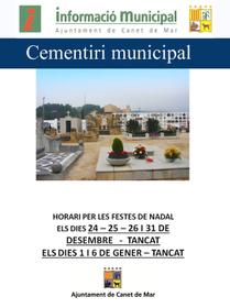 Cartell Nadal cementiri