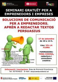 Seminari emprenedors - redacció de textos - setembre 2014