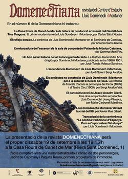 Cartell presentació revista Domenechiana - 0915