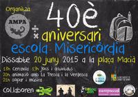 Cartell 40è aniversari del col·legi Misericòrdia - 2015