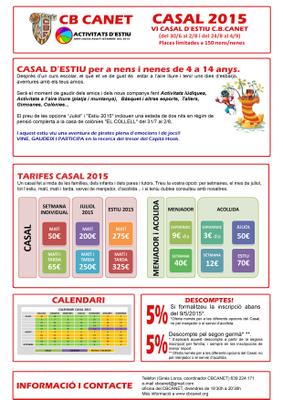 Cartell casal d'estiu cb - 2015