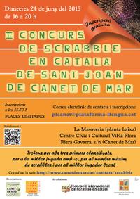 Cartell II concurs Scrabble de Sant Joan - 2015