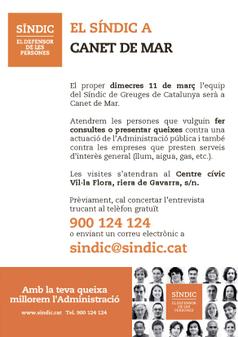 Cartell S&iacute;ndic a Canet