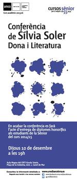 Cartell conferència Dona i literatura - desembre 2015