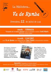 Cartell Rumba a la biblioteca - juliol 2016