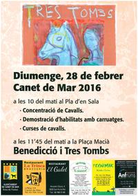 Cartell Els Tres tombs - febrer 2016