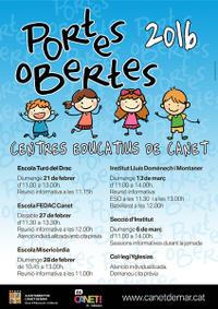 Cartell portes obertes 2016