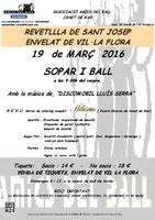 Cartell sopar sant josep - amics del ball - 2016