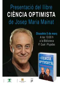 Cartell presentació llibre ciència optimista - març 2016