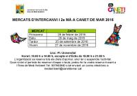 Cartell mercats d'intercanvi i 2a mà - 2016